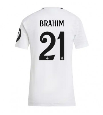 Real Madrid Brahim Diaz #21 Primera Equipación Mujer 2024-25 Manga Corta